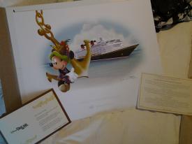 Click to enlarge image Yet another perk, a gift of a lithograph - Concierge Service on Disney Cruise Line's Disney Dream - First class service from the viewpoint of a real cheap-skate!