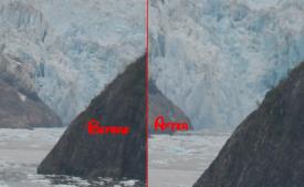 Click to enlarge image The glacier calved while we were there but I did not actually see it happen. Only the resulting waves seen here on the right. - Everyone should Cruise the Inside Passage - Part 2: One of the most impressive cruises ever, the coast of Alaska with take your breath away!!