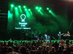 Click to enlarge image #greenlightavet as everything turns green in the end! - #‎greenlightavet‬ at Gary Sinise and the Lt. Dan Band - #‎greenlightavet‬ at The Walmart AMP in Rogers, Arkansas