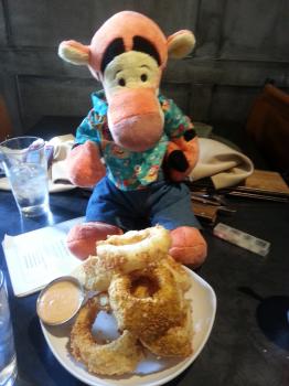 Click to enlarge image MASSIVE Onion Rings! So DELICIOUS!!! - Flipside Burger, Breckenridge, Colorado - Locally Sourced Locally Owned, Locally Brewed!