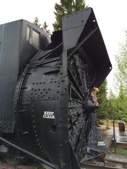 Click to enlarge image This steam powered snow clearing machine is at the Train Museum just S of FlipSide burger - Flipside Burger, Breckenridge, Colorado - Locally Sourced Locally Owned, Locally Brewed!