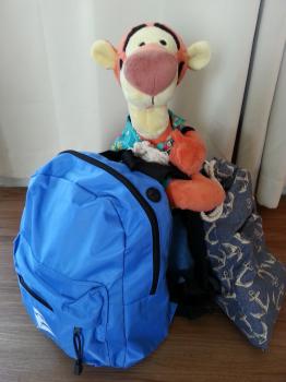 Click to enlarge image Tigger packed his whole Build-A-Bear wardrobe all by himself! - Tigger does his BACK TO SCHOOL SHOPPING at Build-A-Bear!! - Build-A-Bear Workshop® - Where Best Friends Are Made®
