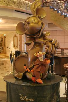 Click to enlarge image Tigger feels a little short next to Minnie so he has to stand on tippy-toes! - Minnie Mouse is one of Tigger's FAVORITE Disney Characters! - A Cruise on the Disney Fantasy will bring any fan closer to this wonderful Mouse.