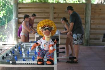 Click to enlarge image Game time in the Pavilion, foosball and so much more can be found! - Castaway Cay is a private PARADISE managed by Disney Cruise Line! - The only way Tigger or any other guests of Disney Cruise Line can get to Castaway Cay is on a Cruise.