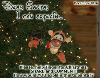 Click to enlarge image Tigger got tangled in the lights! - 7 of #25daysofChristmas! - Dear Santa-I can Explain... Tigger writes his letter to Santa #TiggersLetterToSanta2016 - Tigger needs your help writing his 2016 Christmas letter to Santa!