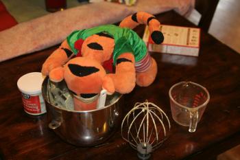 Click to enlarge image Even Tiggers like licking the bowl! - Happy 48th Birthday, Tigger!! December 20, 2016 - 48 years ago today, our favorite Disney Tigger was born as he first appeared in Winnie the Pooh and the Blustery Day (December 20, 1968)