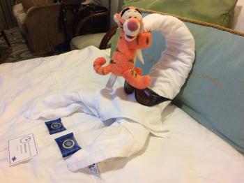 Click to enlarge image HELP!!! I have it by the TAIL! NOW WHAT DO I DO!?!? - Disney Cruise Line Towel Animals - Towel Critters are a nightly treat on all Disney Cruise Vacations