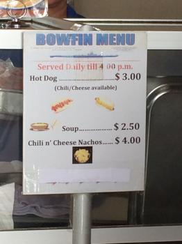 Click to enlarge image Menu at the food stand outside the Submarine Museum - Bowfin and Submarine Museum (2 of 2) - Pearl Harbor, Hawaii #PearlHarbor #Hawaii