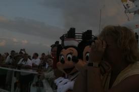 Mickey and Minnie wanted to see the canal, too! Mickey and Minnie wanted to see the canal, too! - Day Six and the Panama Canal Crossing on Day Seven! Part 1 - Panama Cruise January 2011 - Last Trans-canal trip planned for the Disney Wonder at this time.