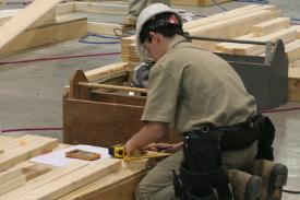 Click to enlarge image working away... - Val at the Skills USA competition - Arkansas competition